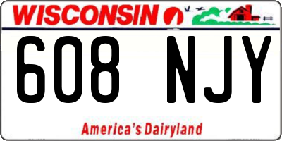 WI license plate 608NJY