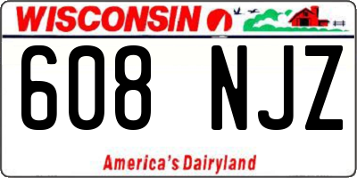 WI license plate 608NJZ