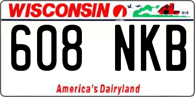 WI license plate 608NKB