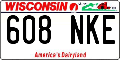 WI license plate 608NKE
