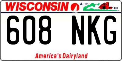 WI license plate 608NKG