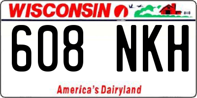 WI license plate 608NKH
