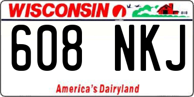 WI license plate 608NKJ