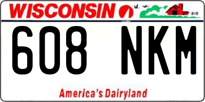 WI license plate 608NKM