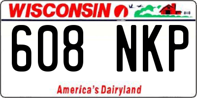 WI license plate 608NKP