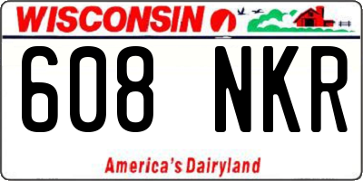 WI license plate 608NKR
