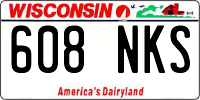 WI license plate 608NKS