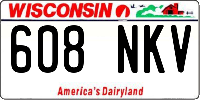 WI license plate 608NKV