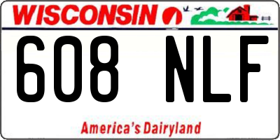 WI license plate 608NLF