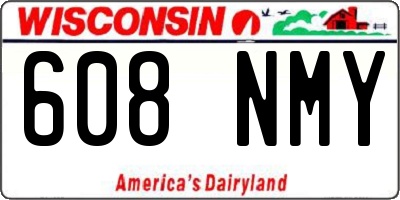 WI license plate 608NMY