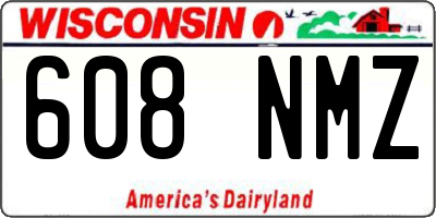 WI license plate 608NMZ