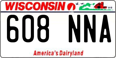 WI license plate 608NNA