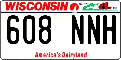WI license plate 608NNH