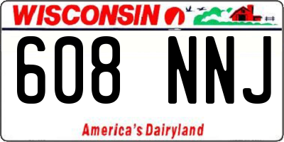 WI license plate 608NNJ