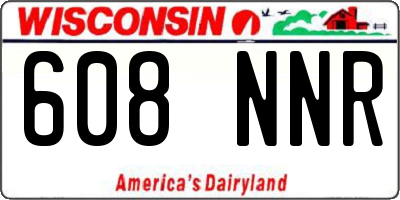 WI license plate 608NNR