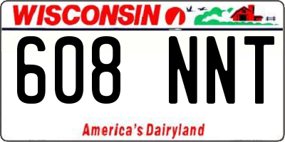 WI license plate 608NNT