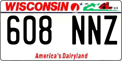 WI license plate 608NNZ