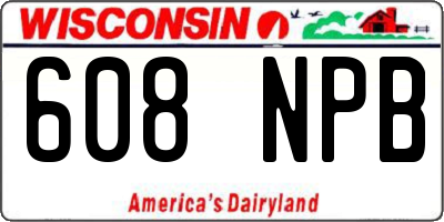 WI license plate 608NPB