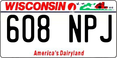 WI license plate 608NPJ