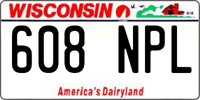 WI license plate 608NPL