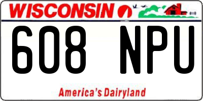 WI license plate 608NPU