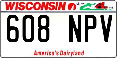 WI license plate 608NPV