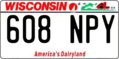 WI license plate 608NPY