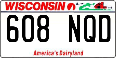 WI license plate 608NQD