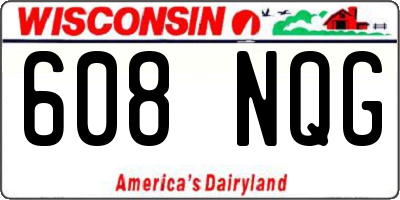 WI license plate 608NQG