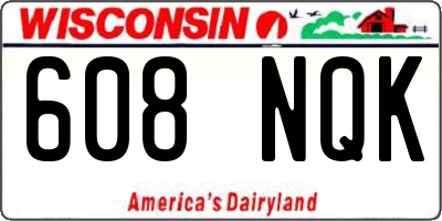 WI license plate 608NQK