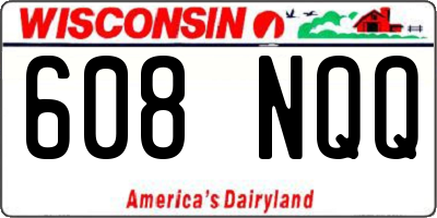 WI license plate 608NQQ