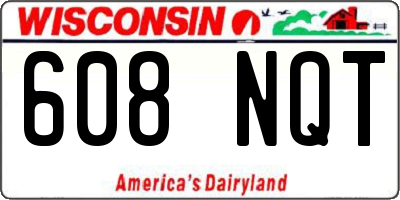WI license plate 608NQT