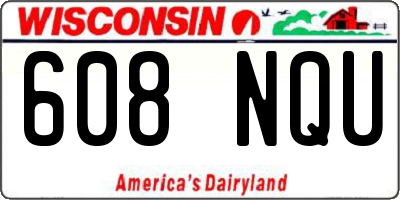 WI license plate 608NQU