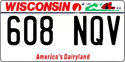 WI license plate 608NQV