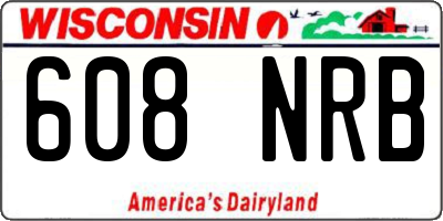WI license plate 608NRB