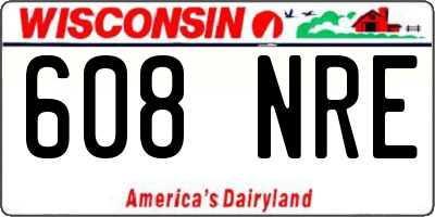 WI license plate 608NRE