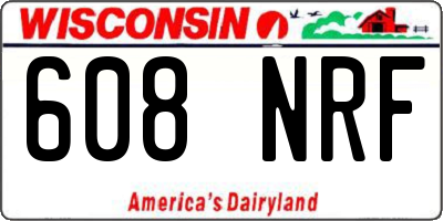 WI license plate 608NRF