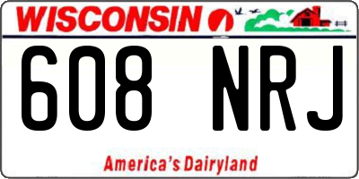 WI license plate 608NRJ