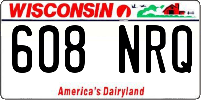 WI license plate 608NRQ