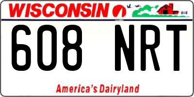WI license plate 608NRT