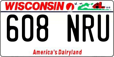 WI license plate 608NRU