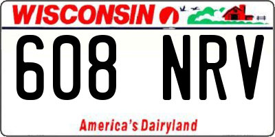 WI license plate 608NRV