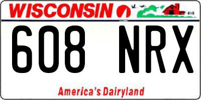 WI license plate 608NRX