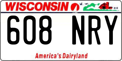 WI license plate 608NRY