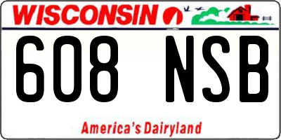 WI license plate 608NSB