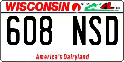 WI license plate 608NSD