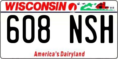 WI license plate 608NSH