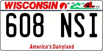 WI license plate 608NSI