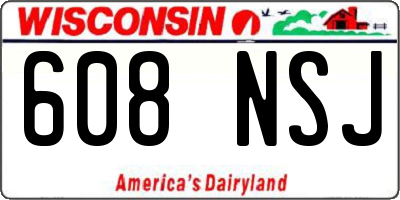 WI license plate 608NSJ