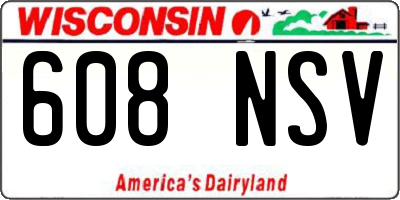 WI license plate 608NSV